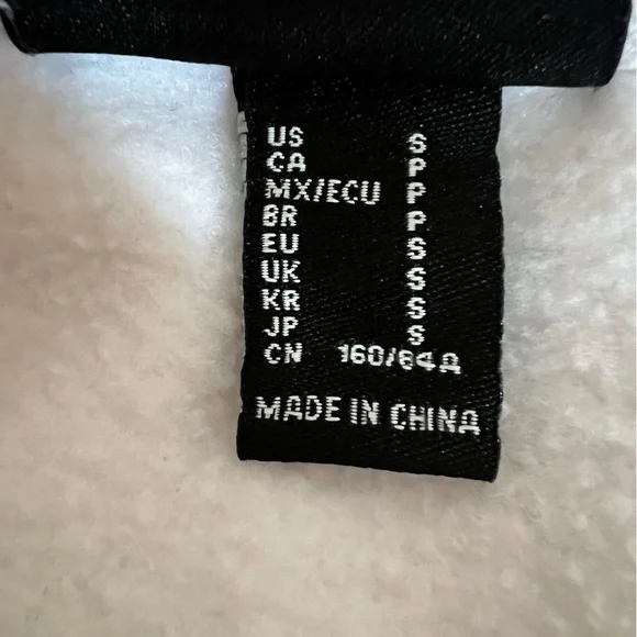 Chemistry Small White Cropped NASA Hoodie American Flag Casual - Picture 7 of 9